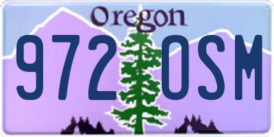 OR license plate 972OSM