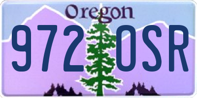 OR license plate 972OSR