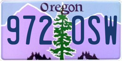 OR license plate 972OSW