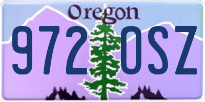OR license plate 972OSZ
