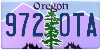 OR license plate 972OTA