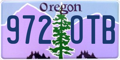 OR license plate 972OTB