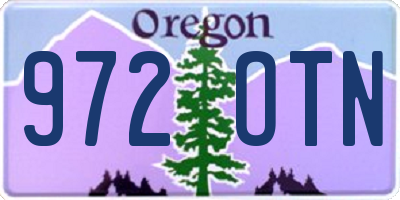 OR license plate 972OTN