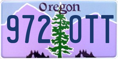 OR license plate 972OTT