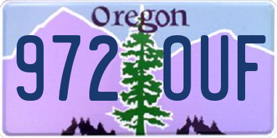 OR license plate 972OUF