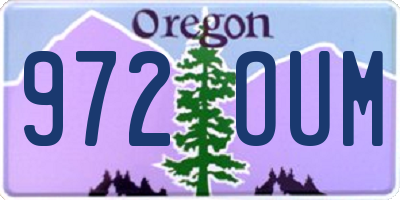OR license plate 972OUM