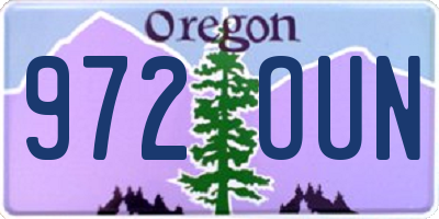 OR license plate 972OUN