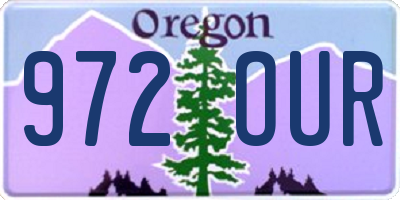 OR license plate 972OUR