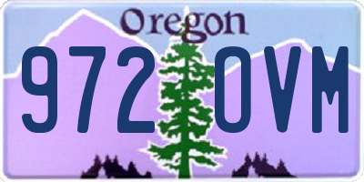 OR license plate 972OVM