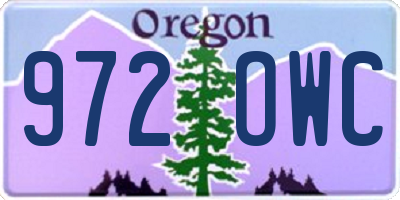 OR license plate 972OWC
