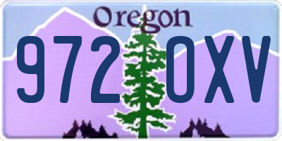 OR license plate 972OXV