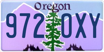 OR license plate 972OXY
