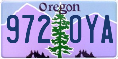 OR license plate 972OYA