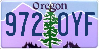 OR license plate 972OYF