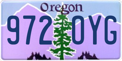 OR license plate 972OYG