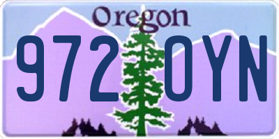 OR license plate 972OYN