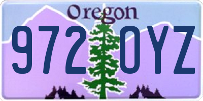 OR license plate 972OYZ