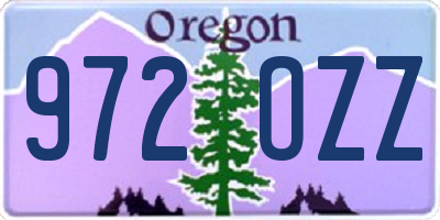 OR license plate 972OZZ
