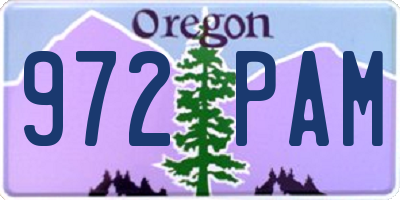 OR license plate 972PAM