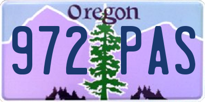 OR license plate 972PAS