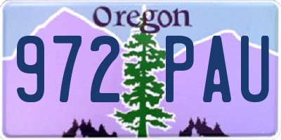 OR license plate 972PAU