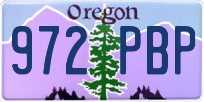 OR license plate 972PBP