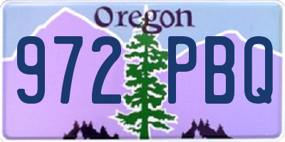 OR license plate 972PBQ