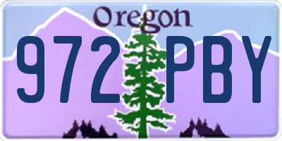 OR license plate 972PBY
