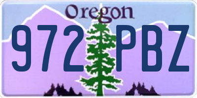OR license plate 972PBZ