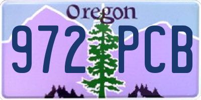 OR license plate 972PCB