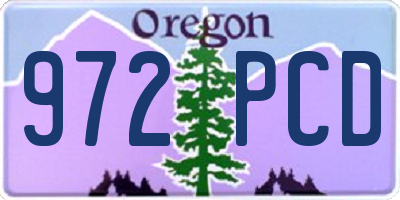 OR license plate 972PCD
