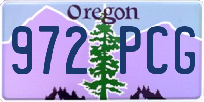 OR license plate 972PCG