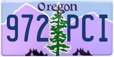 OR license plate 972PCI