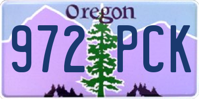 OR license plate 972PCK