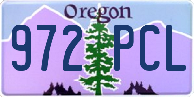 OR license plate 972PCL
