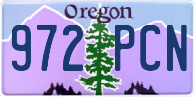 OR license plate 972PCN