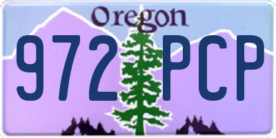 OR license plate 972PCP