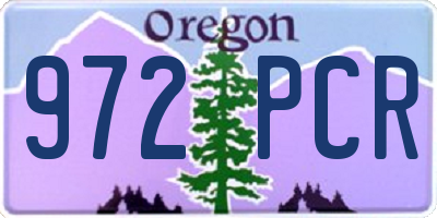 OR license plate 972PCR