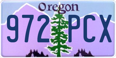 OR license plate 972PCX