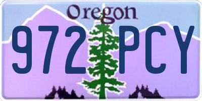 OR license plate 972PCY