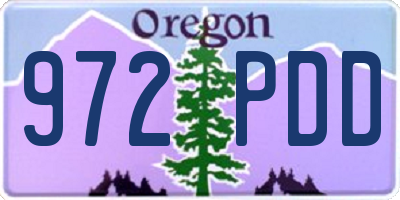 OR license plate 972PDD