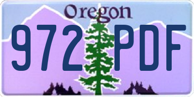 OR license plate 972PDF