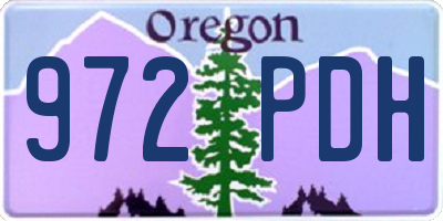 OR license plate 972PDH