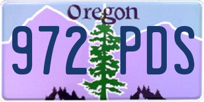 OR license plate 972PDS