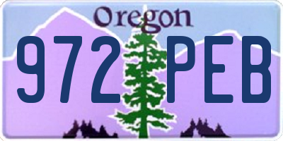 OR license plate 972PEB
