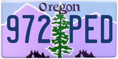 OR license plate 972PED