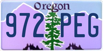 OR license plate 972PEG