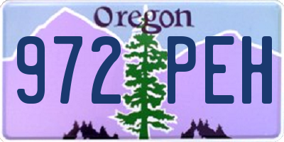 OR license plate 972PEH