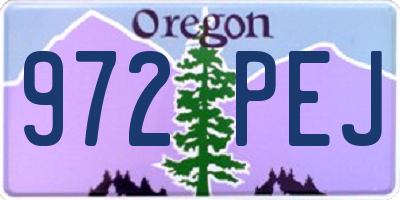 OR license plate 972PEJ