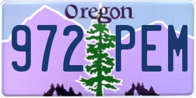 OR license plate 972PEM